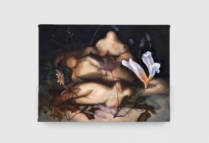 Bread Emerentia with Anemones, Crocus, and Grape Hyacinths, 2026, oil on canvas, 40x30 cm