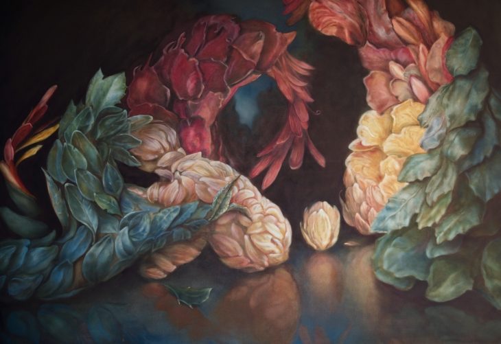 Too many roses too many feelings, 2025, 200x140cm, oil on linen
